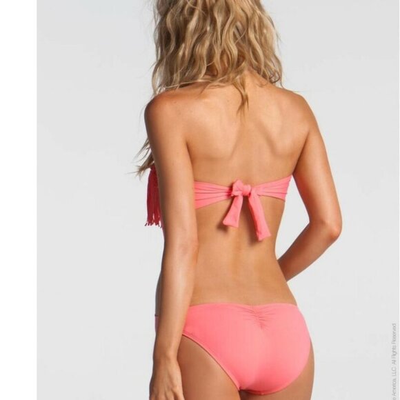 L*Space Free Love Fringe Cut Out One Piece Bathing Suit in Watermelon - Picture 3 of 11